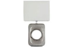 Collection Skala Scratched Effect Ceramic Table Lamp - Ivory